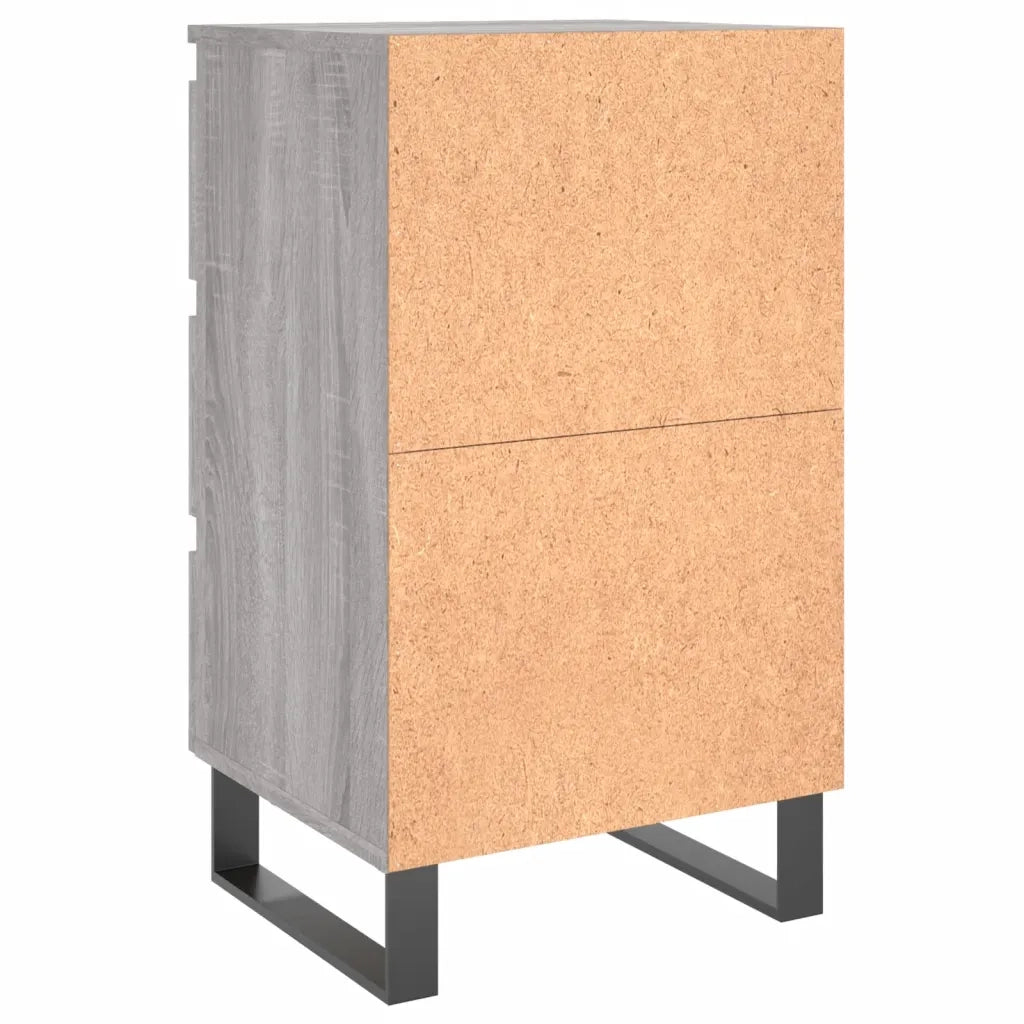 Comodini 2pz Grigio Sonoma 40x35x69 cm in Legno Multistrato 826953