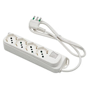 MULTIPRESA CON INTERRUTTORE 4 uscite / spina 2P+T 16A - nera  - FANTON