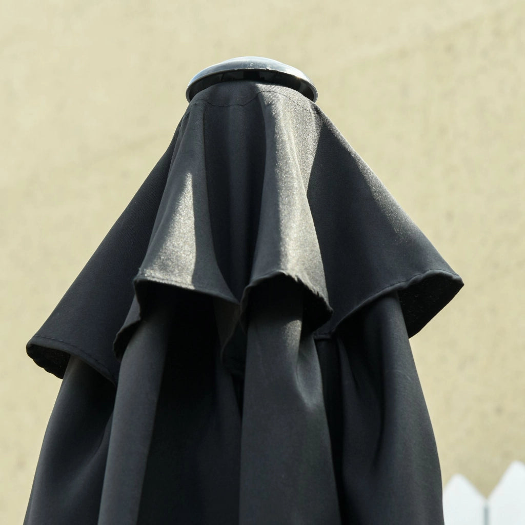Parasole da giardino inclinabile con manovella ¨C zephmum ¨C alluminio nero ?260x235 cm