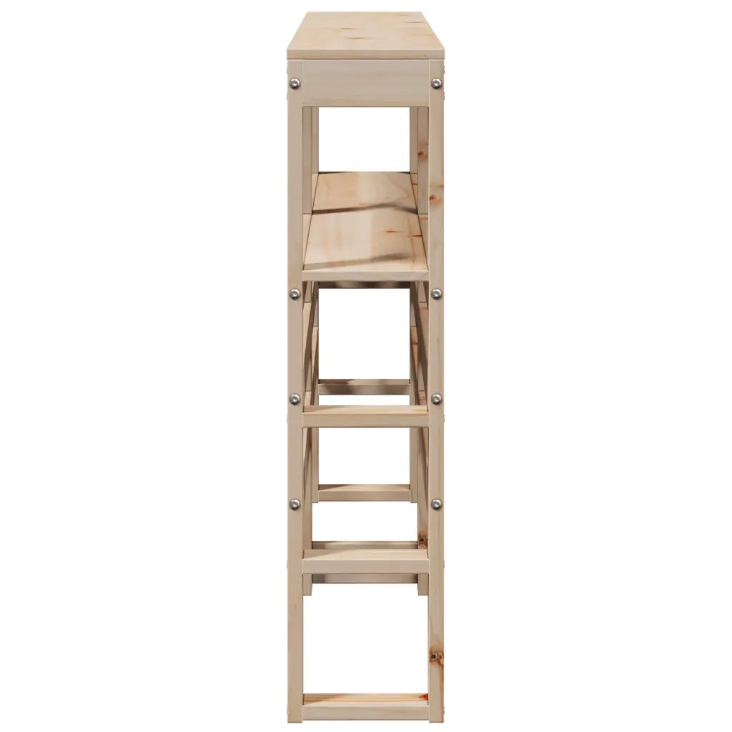 Testiera con Ripiani 120 cm in Legno Massello di Pino
