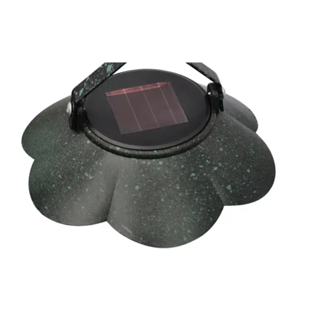 Fioriere partavasi supporto in ferro battuto e lampade LED s cod mxl 51755