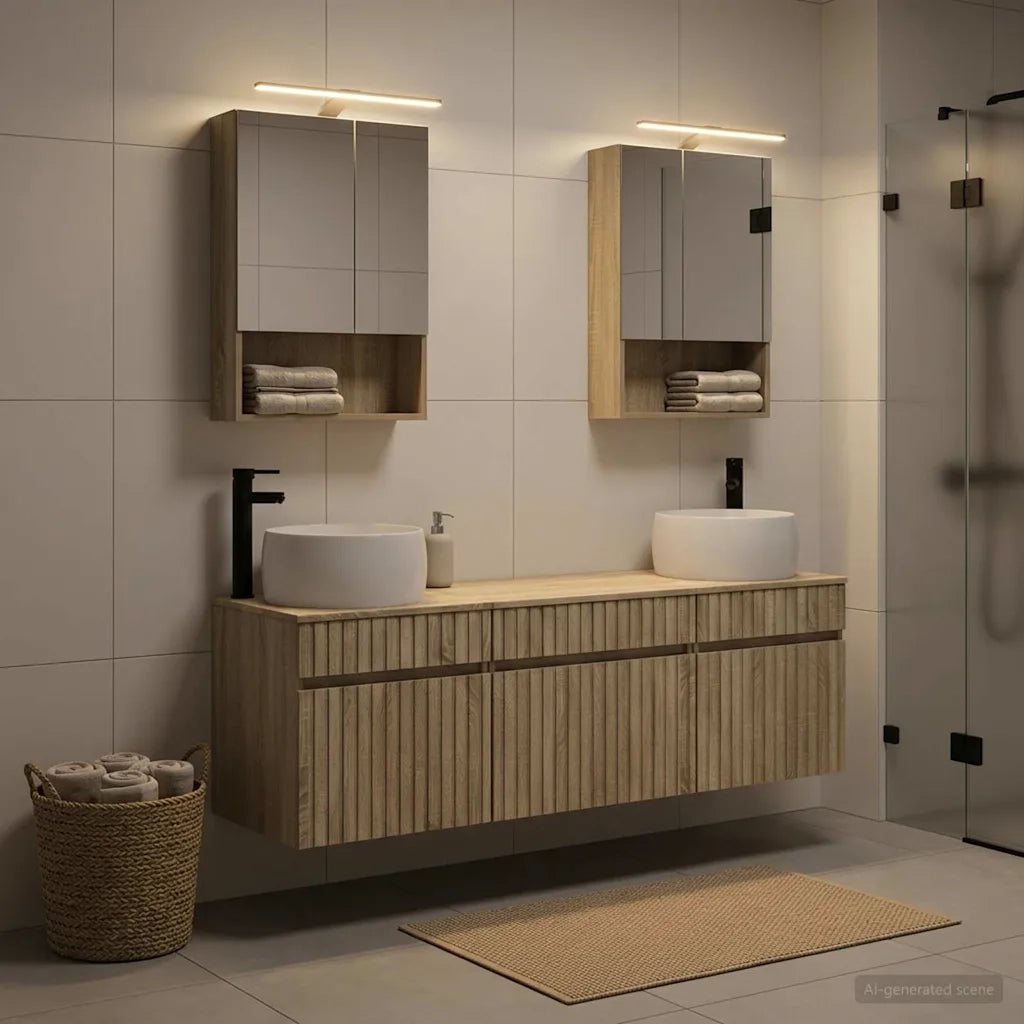 Set di Armadi da Bagno 5 pcs Rovere Sonoma 50 x 14,5 x 70 cm 3406641