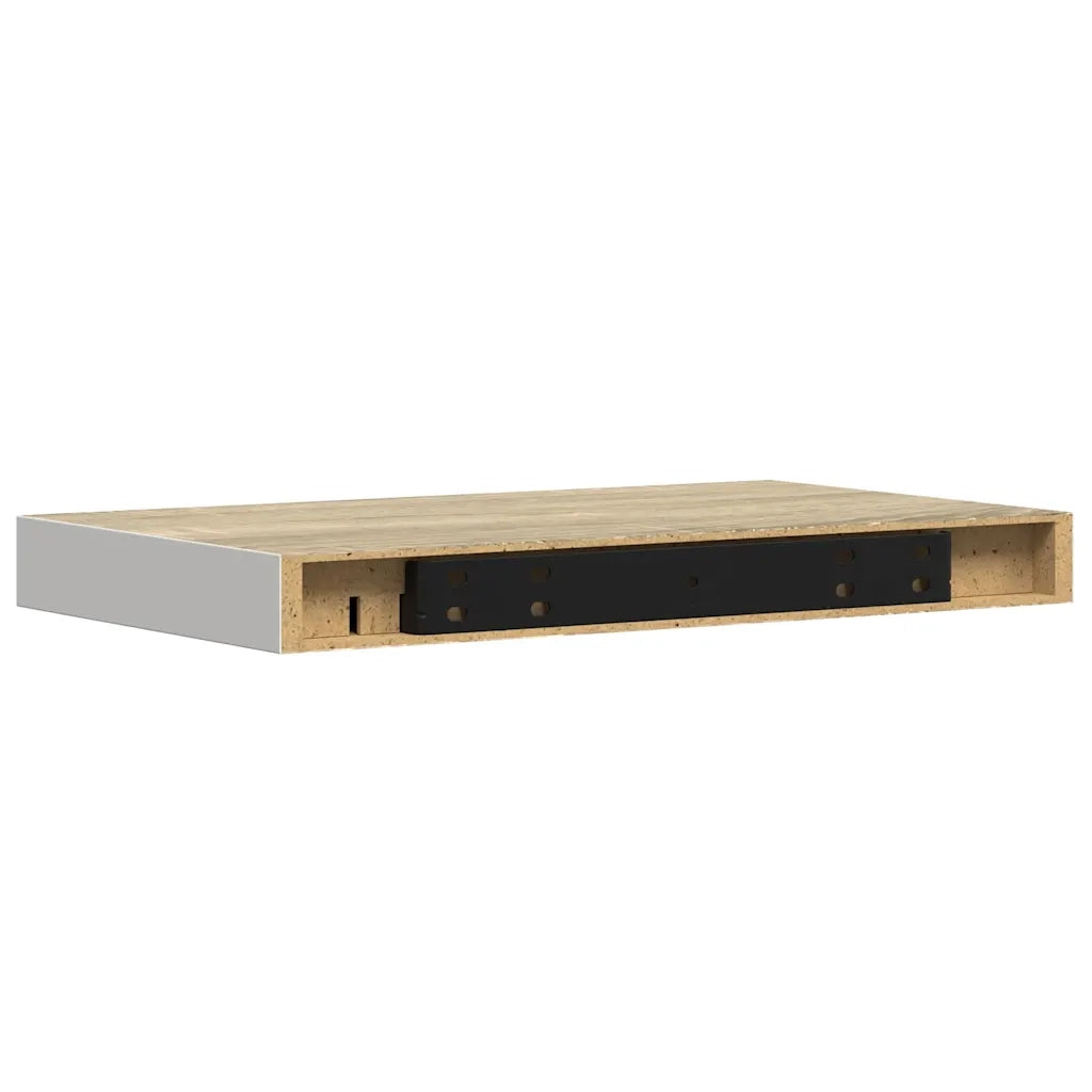 Scaffali a Parete 4 pz Rovere e Bianco 40x23x3,8 cm in MDF 326572