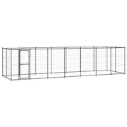 Recinto per animali da esterno per cani in acciaio con tetto 16,94 m² 02_0000393