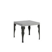 Tavolo allungabile 90x90/246 cm Paxon Cemento telaio Antracite
