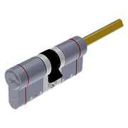 CILINDRO PROFILATO MODULARE PER POMOLO SERIE 'EVO K50 TOP' mm 26+10+36 = 72 (31+41) cromo satinato  - SECUREMME