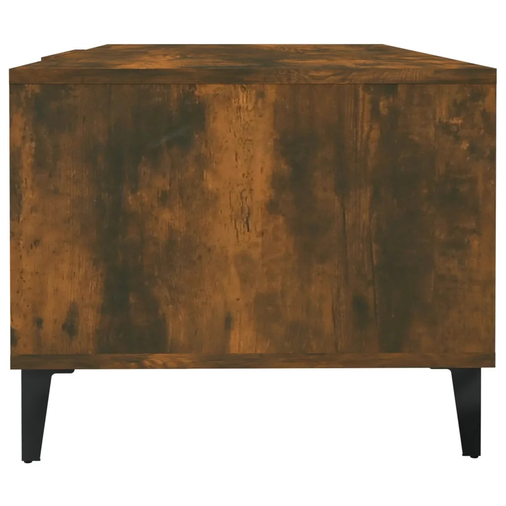 Tavolino da Salotto-Tavolino da soggiorno-Tavolo Rovere Fumo 102x50x40 cm Legno Multistrato 843785