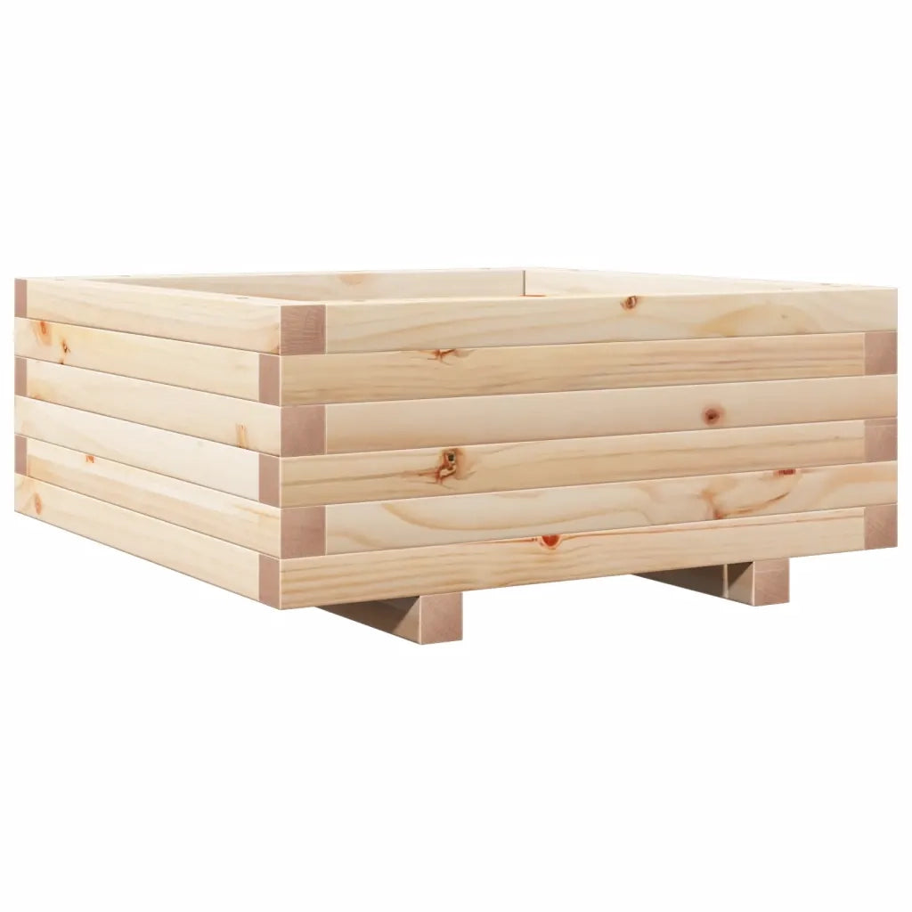 Fioriera da Giardino 60x60x26,5 cm in Legno Massello di Pino 847298
