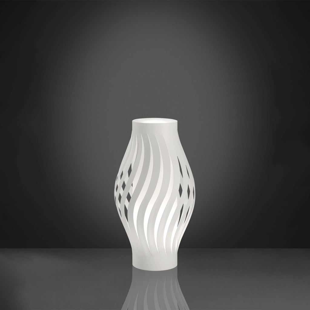 Lampada Da Scrivania-Ufficio Moderna Helios Polilux ® Bianco 1 Luce E27