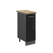 Armadio cucina dispensa alto R-Line Nero lucido/Antracite 30 cm, PL Rovere Vicco