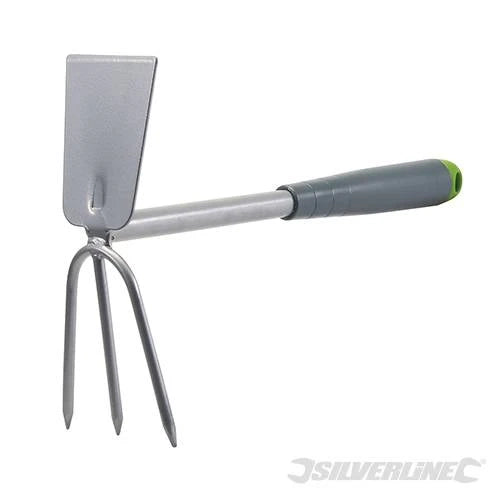 Rastrello coltivatore a zappa manuale 300 mm Silverline in acciaio verniciato
