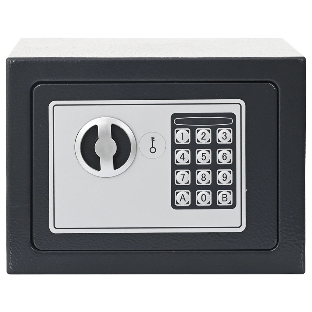 Cassaforte Elettronica Digitale Grigio Scuro 23x17x17 cm Acciaio