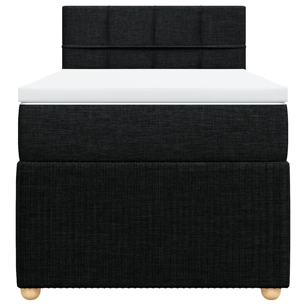 Giroletto a Molle con Materasso Nero 90x200 cm in Tessuto 3289641