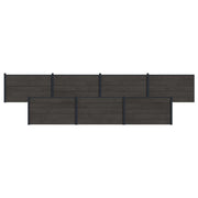 Pannello di Recinzione 7 pcs WPC e Alluminio Nero 3429453