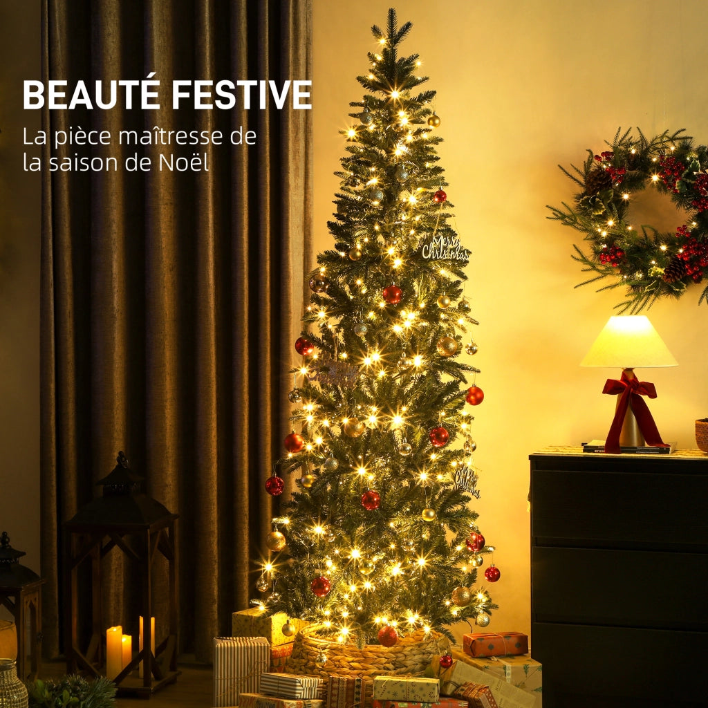 Albero di Natale artificiale 210 cm ¨C zephmum ¨C verde, luci, rami articolati