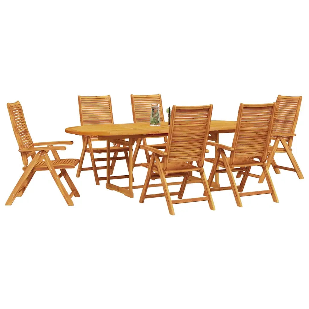 Set da Pranzo per Giardino 7 pcs Marrone