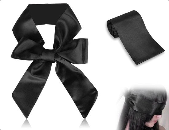 Oogmasker Satin - Slaapmasker Adattabile - Adatto per Donne/Uomini - Comfortevole e Duraturo - 130 cm x 8,5 cm - Ideale per Casa/Viaggio
