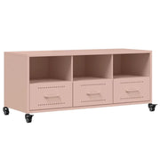 Mobile TV multimediale scaffale TV credenza mobile TV sala da pranzo soggiorno camera da letto rosa 100,5 x 39 x 43,5 cm acciaio rosa 02_0028279