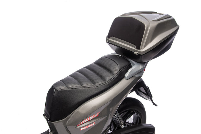 Scooter Elettrico per Bambini Licenza Ufficiale Honda SH125 12V con Ruote EVA e Sedile Pelle Grigio