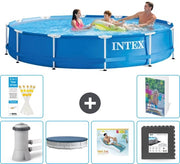 Piscina Rondale Inflabile - 366 x 76 cm - Blu - Inclusa Pomp Copertura - Divano - Paviamento - 7 pezzi