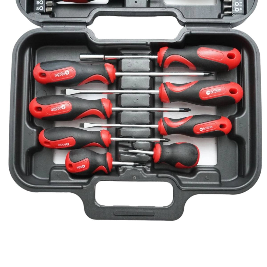 Set di cacciaviti e punte,kit cacciaviti inserti Torx 58 pezzi Set di cacciaviti a taglio, a croce, Torx 58 pezzi Breckner Germany