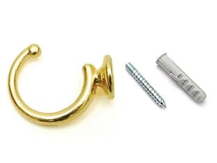 GANCI RACCOGLITENDA A FILO GRANDI ORO- - mm.40 - 30 pezzi