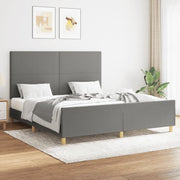 Giroletto senza Materasso Grigio Scuro 160x200 cm Tessuto 3124904