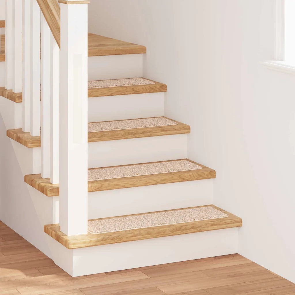Tappetini Antiscivolo per Scale 15 pcs Crema 75 x 20 cm PP 4019803