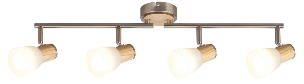 Barra spot Gavin 6489 Rabalux 4xE14 cromo satinato/bianco