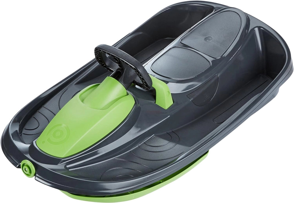 Slittino Bambini con Volante Stratos, Nero (Mystic Schwarz), Taglia Unica