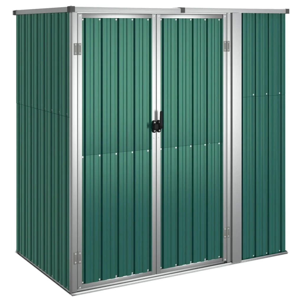 Casetta da giardino cabina ripostiglio casetta da esterno robusta casetta per attrezzi 161 x 89 x 161 cm acciaio zincato verde 02_0022429