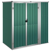Casetta da giardino cabina ripostiglio casetta da esterno robusta casetta per attrezzi 161 x 89 x 161 cm acciaio zincato verde 02_0022429