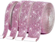 Lint Strass con Diamanti con Effetto Edelstella, 4 Rulli, Autoadesivo con Effetto Lucido, DIY per Decorazione di Telefoni, Auto e Casa (Rosso)