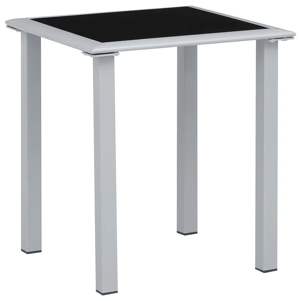 Set di 2 lettini prendisole sedie a sdraio lettini prendisole aiuole da giardino mobili da giardino con tavolo in alluminio nero 02_0012074