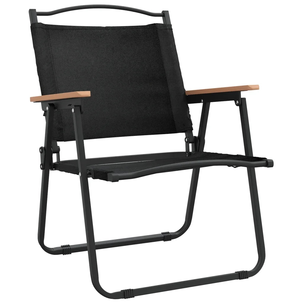 Sedie da Campeggio 2 pz | Sedie da Esterno Neri 54x55x78 cm Tessuto Oxford