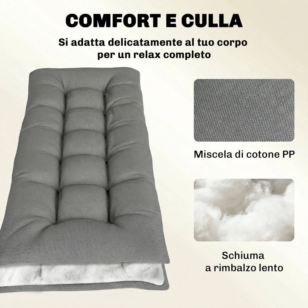 Cuscino per Poltrona da Giardino ¨C zephmum ¨C Grigio Chiaro