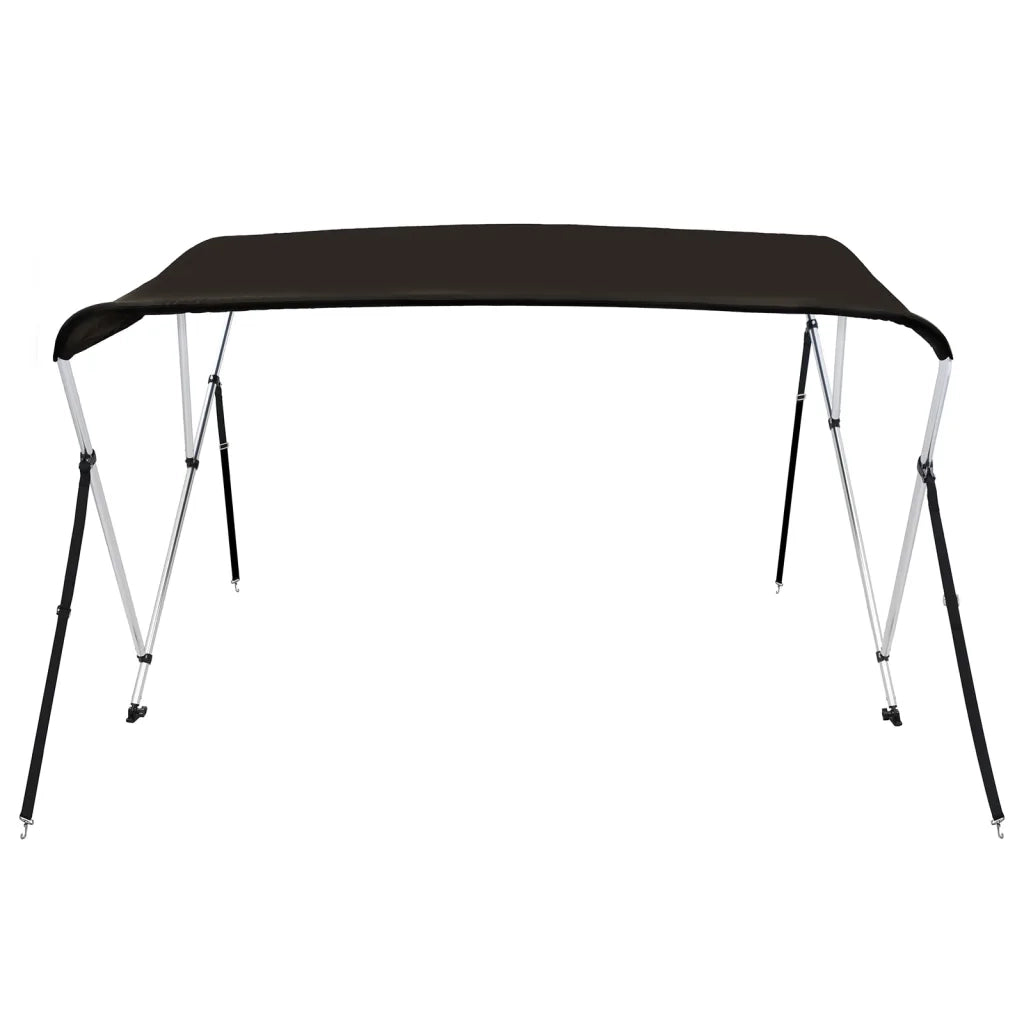 Bimini di Prua con Tendalino 3 Archi Nero 183x140x137 cm