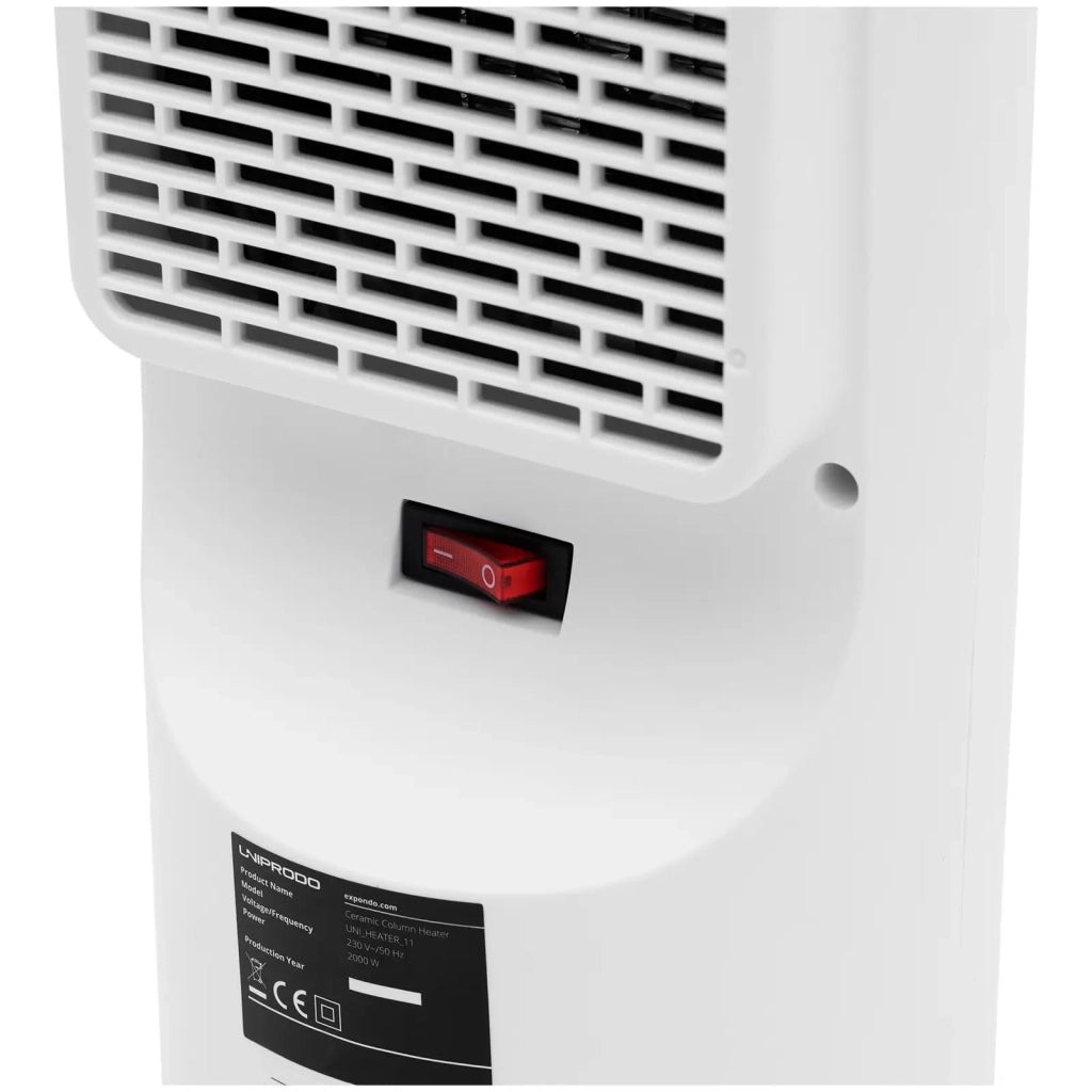 Termoventilatore in ceramica 1200/2000 w regolabile bianco ABS PVC PP acciaio bianco 14_0009823