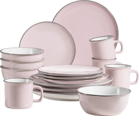 Set di servizio - combinazione di piatti, bicchieri e tazze