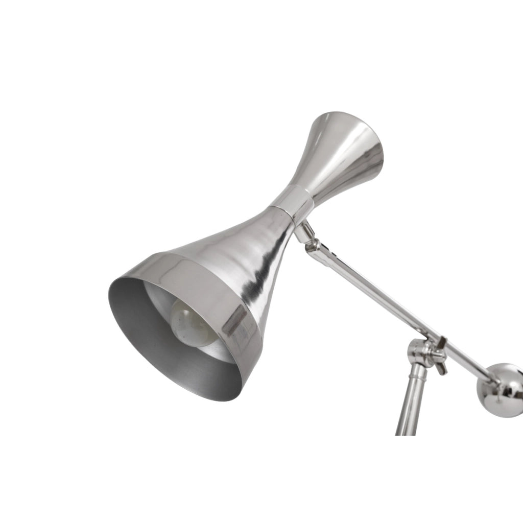 Lampada da tavolo Cosima in metallo e marmo bianco
