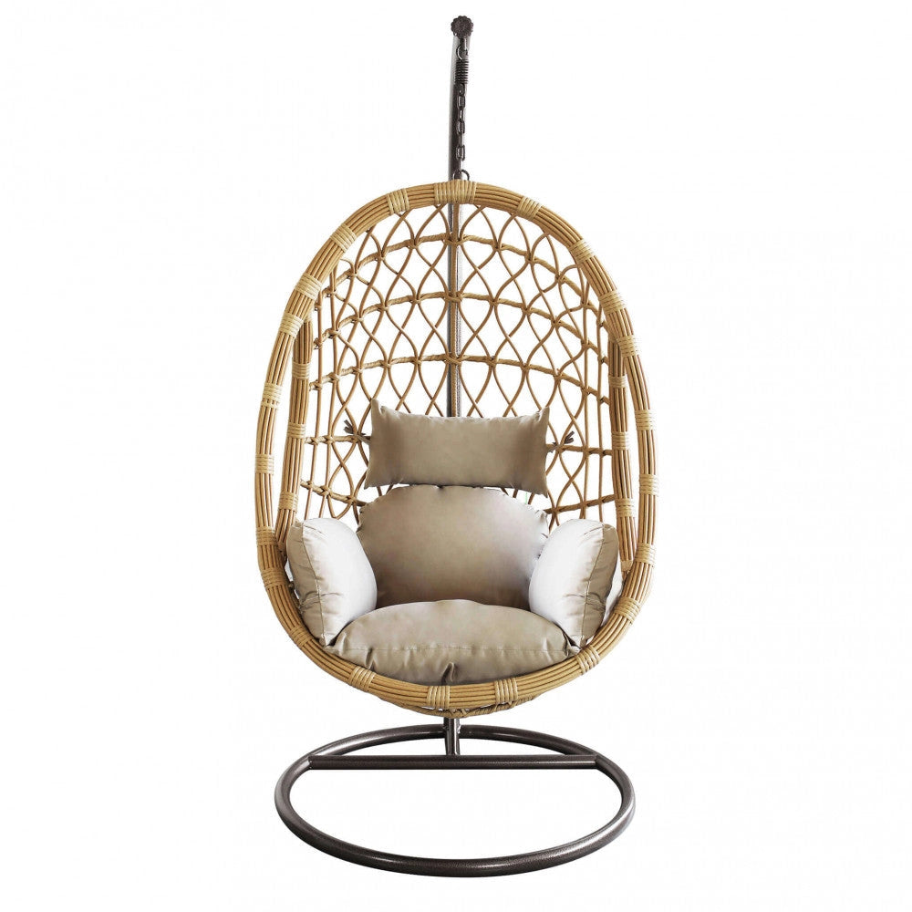 Dondolo Capraia 195x93x122 cm in Acciaio Marrone
