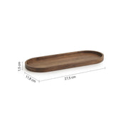 Vassoio organizer Thea in bambù naturale 1,5 x 27,5 x 11,8 cm