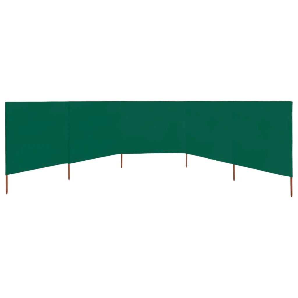 Paravento in tessuto a 5 pannelli 600 x 80 cm verde 02_0008835