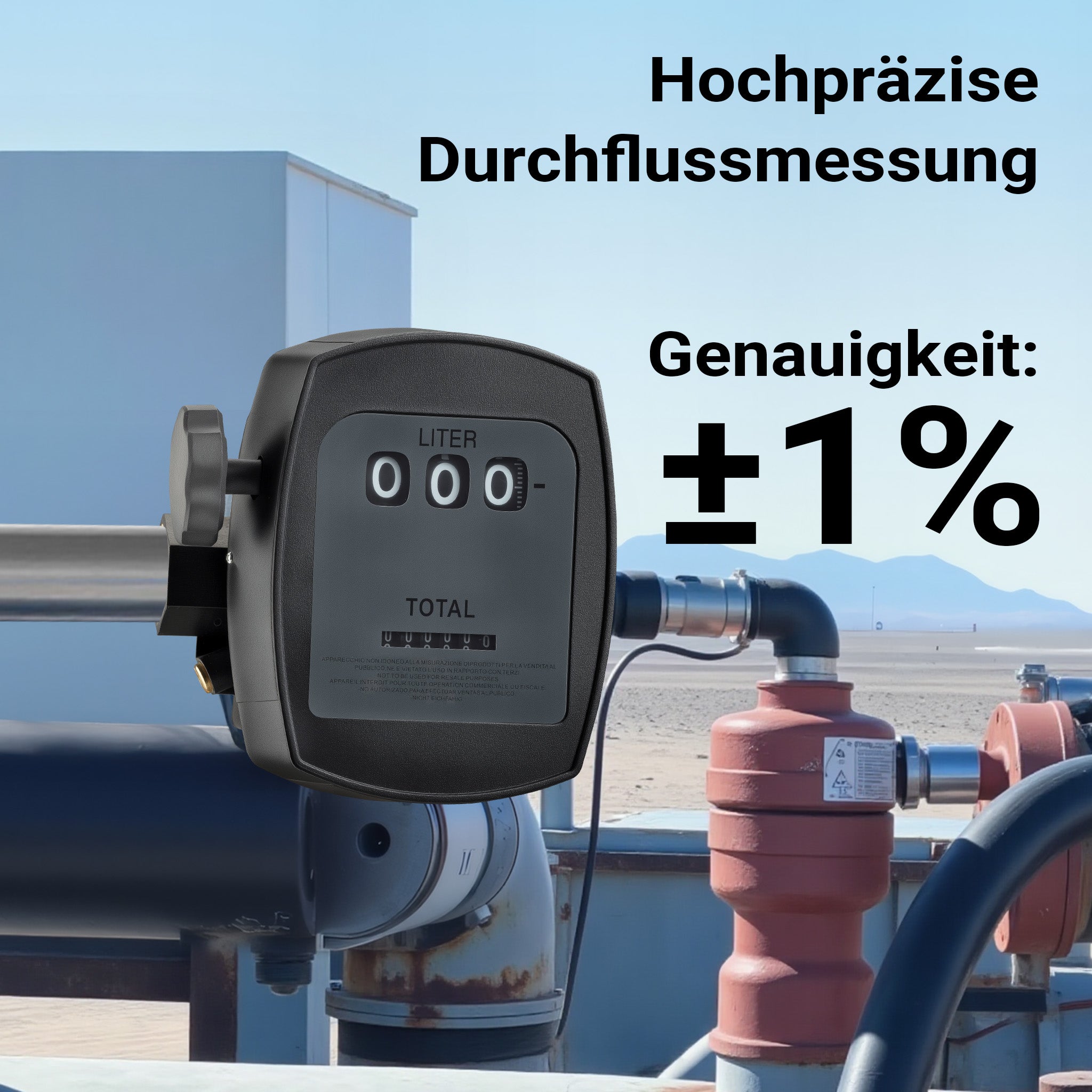 Contatore per pompa gasolio diesel 3 bar 10-60l/min 25,4mm tolleranza 1%