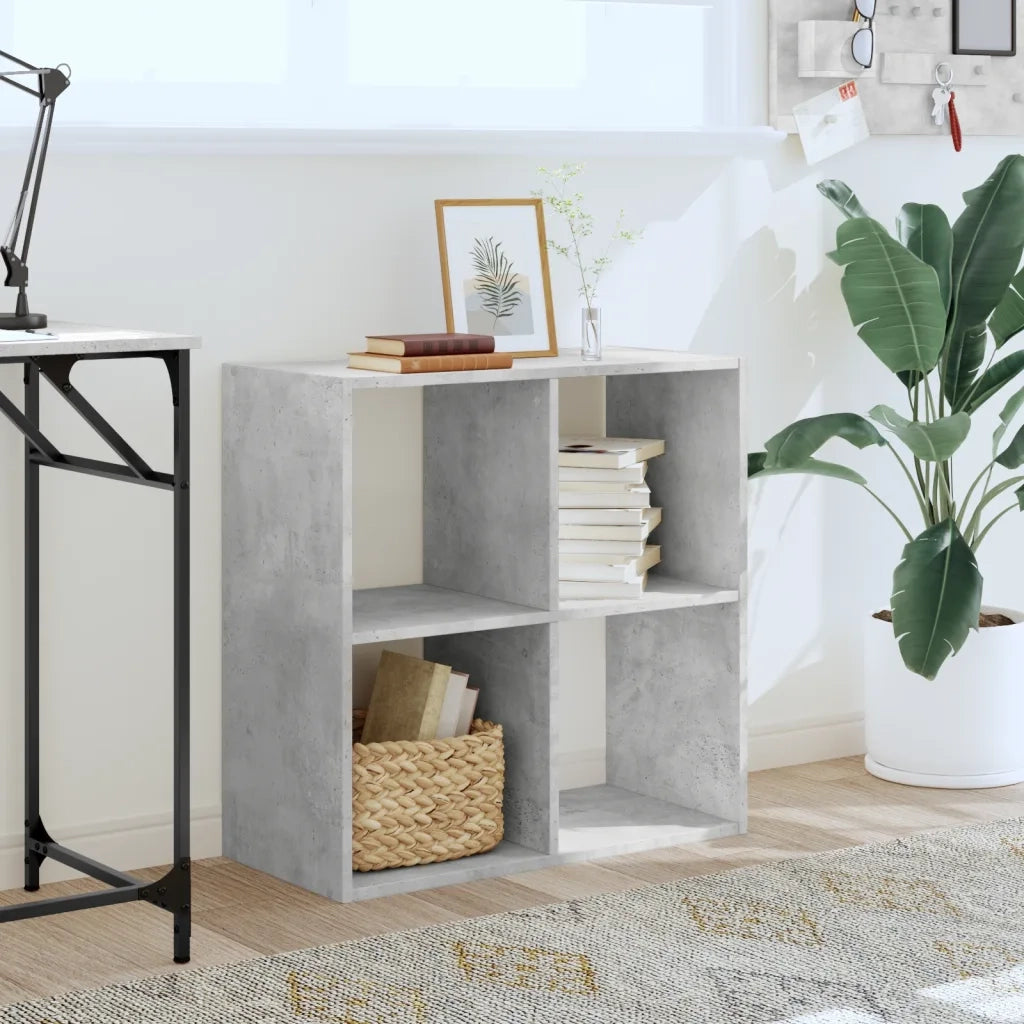 Libreria Grigio Cemento 68,5x32x68,5 cm in Legno Multistrato 852828