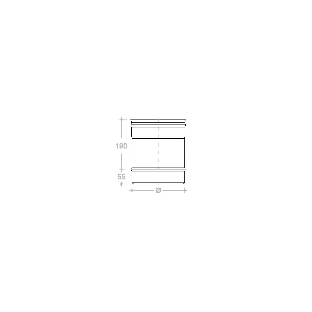 Tubo in rame da 180 x 250mm 6 decimi