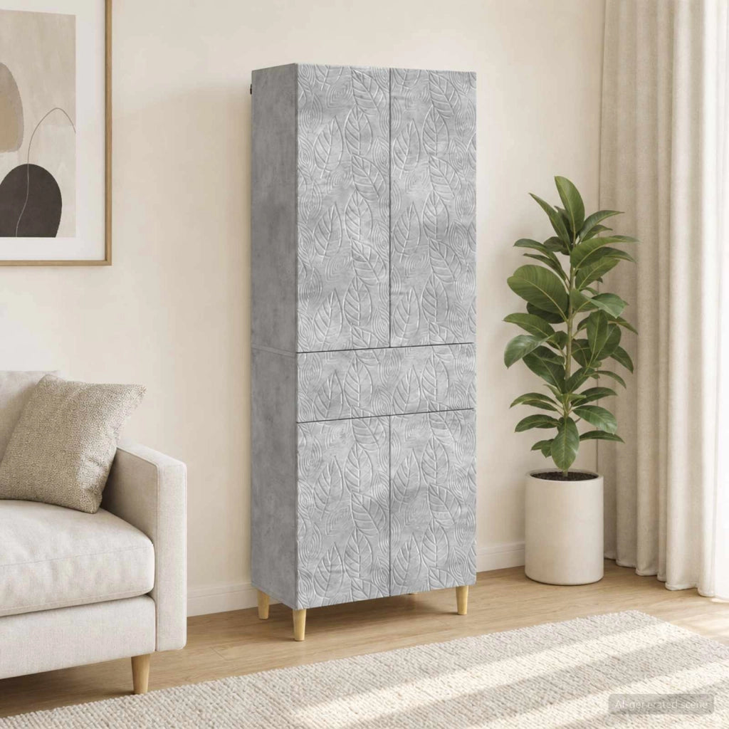 Set di armadi 2 pz Grigio Cemento Legno ingegnerizzato 3416748
