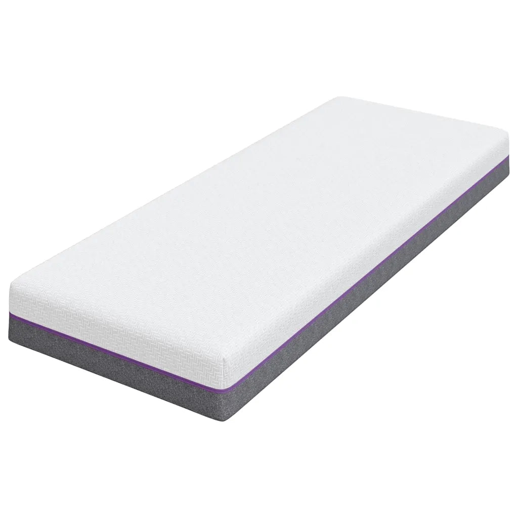 vidaXL Materasso Bianco e Grigio 80 x 200 cm Schiuma