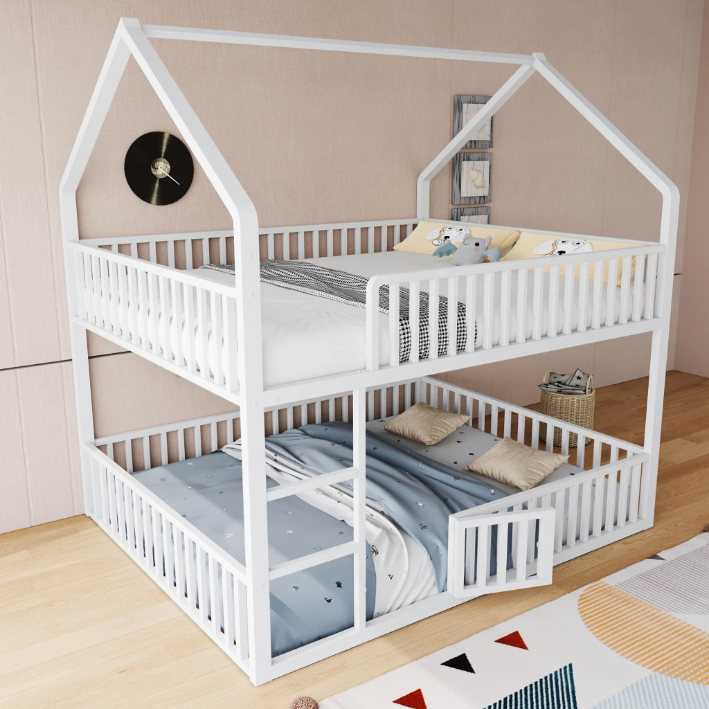 Letto a castello funzione casa metallo 140x200 cm