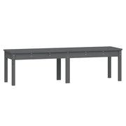 Panchina Giardino | Panca da Giardino 2 Posti Grigia 159,5x44x45cm Legno Massello Pino